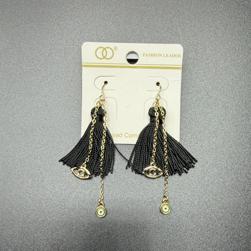 Black Tassel Earrings